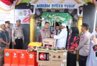 Kapolda Sulsel Irjen. Pol. Drs. Setyo Boedi Moempoeni Harso, S.H., M.Hum. meninjau langsung kemajuan revitalisasi situs Budaya di Makam Syekh Yusuf dan Makam Sultan Hasanuddin