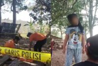 Sosok Seorang Ibu Rumah Tangga (IRT) Rahma (42) ditemukan meninggal dunia akibat gatung diri disebuah pohon jambu yang bertempat TKP di Desa paitana kelara