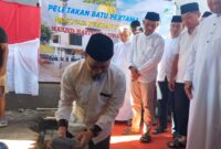 Pemerintah Kota Makassar melakukan peletakan batu pertama pembangunan Masjid Baiturahman NTI Tamalanrea