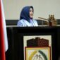Wakil Wali Kota Makassar, Fatmawati Rusdi, mewakili Wali Kota Makassar, Moh Ramdhan Pomanto, menyampaikan rancangan peraturan daerah