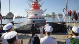 Wali Kota Makassar Moh Ramdhan Pomanto bersama Kepala Staf Angkatan Laut (KSAL) Laksamana TNI Muhammad Ali meresmikan Monumen Multilateral Naval Exercise Komodo (MNEK) 2023