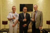 Wali Kota Makassar Moh Ramdhan Pomanto mendapat kehormatan bisa berdiskusi bersama dengan Duta Besar Italia H.E Benedetto Latteri
