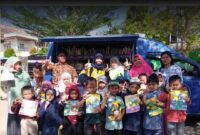 Agenda Rutin Dinas Perpustakaan Kota Makassar dengan melakukan Pelayanan Dongkel With Mobile Library