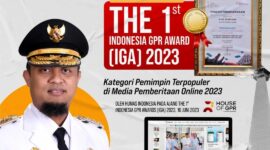 Gubernur Sulsel Andi Sudirman terpilih sebagai Pemimpin Terpopuler di Media Pemberitaan Online 2023 pada The 1st Indonesia GPR Awards (IGA) 2023