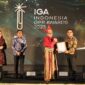 Wali Kota Makassar Moh Ramdhan Pomanto meraih penghargaan Wali Kota terpopuler se-Indonesia di media online pada acara Indonesia GPR Award (IGA) 2023