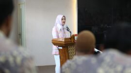 Pelepasan Tim Terpadu Pemeriksaan Kesehatan Hewan Qurban 1444 H/2023 M, Wakil Wali Kota Makassar, Fatmawati Rusdi menyampaikan apresiasi kepada seluruh stakeholder