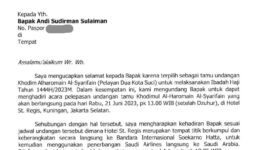 Gubernur Sulsel Andi Sudirman Sulaiman menjadi salah satu dari 50 Muslim asal Indonesia yang terpilih sebagai tamu undangan haji dari dari Raja Arab Saudi Salman bin Abdulaziz Al-Saud