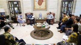 Wali Kota Makassar Moh Ramdhan Pomanto melakukan pertemuan dengan Dubes Korea Selatan untuk Indonesia Mr Lee San Deok