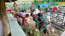 Biro SDM Polda Sulsel melalui jajarannya Bag SDM Polres Gowa melaksanakan kegiatan Revitalisasi Situs Budaya dalam rangka Hari Bhayangkara Ke 77