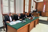 agenda sidang pada hari ini yakni pemeriksaan alat bukti saksi