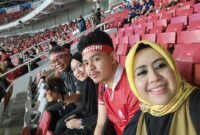 Erna Rasyid Taufan (ERAT) bersama keluarga tercinta nonton secara langsung Laga Sport Acular World Class Match antara Argentina vs Indonesia