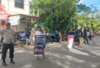 Koalisi Untuk Kesejahteraan TNI POLRI (KITRA) Koordinator Kota Makassar menggelar aksi damai di Jalan Cendrawasih