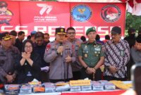 Kapolda Sulawesi Selatan (Sulsel) Irjen Pol. Drs. Setyo Boedi Moempoeni Harso, SH., M.Hum, menggelar Pemusnahan Barang Bukti Pengungkapan kasus Narkotika