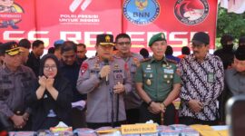 Kapolda Sulawesi Selatan (Sulsel) Irjen Pol. Drs. Setyo Boedi Moempoeni Harso, SH., M.Hum, menggelar Pemusnahan Barang Bukti Pengungkapan kasus Narkotika