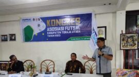 Wakil Bupati Toraja Utara Frederik Victor Palimbong membuka Kongres Asosiasi Futsal Kabupaten Toraja Utara