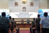 Pj Sekda Provinsi Sulsel Andi Darmawan Bintang menerima Kunjungan Kerja Dalam Negeri (KKDN) Perwira Siswa Pendidikan Reguler (Pasis Dikreg)