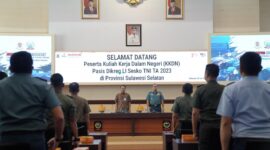 Pj Sekda Provinsi Sulsel Andi Darmawan Bintang menerima Kunjungan Kerja Dalam Negeri (KKDN) Perwira Siswa Pendidikan Reguler (Pasis Dikreg)