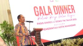 Wali Kota Makassar Moh Ramdhan Pomanto mengajak peserta KKDN Pasis Dikreg LI Sesko TNI TA 2023 menguji kebenaran branding Makassar Kota Makan Enak