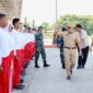 Wali Kota Makassar Moh Ramdhan Pomanto mengecek latihan anggota Paskibraka Kota Makassar