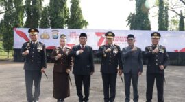 Dalam momentum Hari Bhayangkara ke-77 tahun Pemkot Makassar bersama Polda Sulsel bertekad wujudkan kondusifitas Kota Makassar