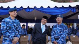 Wali Kota Makassar Moh Ramdhan Pomanto menghadiri dan mendampingi Panglima Komando Operasi Udara (Pangkoopsud) II Marsekal Muda TNI Andi Kustoro