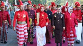 Wakil Wali Kota Makassar, Fatmawati Rusdi turut hadiri upacara pengibaran bendera merah putih, 17 Agustus 2023