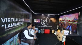 Dinas Pemuda dan Olahraga (Dispora) Kota Makassar menyediakan fasilitas bermain games tradisional berteknologi Virtual Reality (VR) dan Augmented Reality (AR)