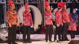 Proses Pembukaan Event Makassar Internasional Eight Festival and Forum (F8), diwarnai dengan semangat Kemerdekaan