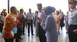 Wali Kota Makassar Moh Ramdhan Pomanto mendampingi Kepala Staf Angkatan Udara (KASAU) Marsekal TNI Fadjar Prasetyo dan Danlanud Sultan Hasanuddin Marsma TNI Benny Arfan meresmikan Baseops Lanud Sultan Hasanuddin