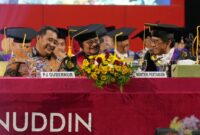 Penjabat Gubernur Sulsel, Bahtiar Baharuddin, menghadiri Dies Natalis Ke-67 Universitas Hasanuddin (Unhas)