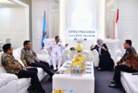 Penjabat Gubernur Sulsel, Bahtiar, langsung melakukan kunjungan silaturahmi ke DPRD Sulsel, Rabu, 6 September 2023