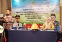 Dinas Pemberdayaan Masyarakat Provinsi Sulawesi Selatan mengadakan Bimbingan Teknis Peningkatan Kapasitas Pengelolaan Kawasan Perdesaan Tahun Anggaran 2023