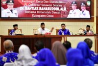 Bupati dan Wakil Bupati Gowa, Adnan Purichta Ichsan dan Abd Rauf Malaganni, menerima kunjungan kerja dan silaturahmi Penjabat Gubernur Sulsel