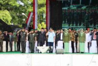 Wali Kota Makassar, Moh Ramdhan Pomanto, menghadiri upacara serentak peringatan Hari Juang TNI AD ke-78 Tahun