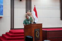 Kasdam XIV/Hasanuddin Brigjen TNI M. Syech Ismed, S.E., M.Han., mewakili Pangdam menghadiri Deklarasi Pemilu Damai Tahun 2024 se-Sulawesi Selatan