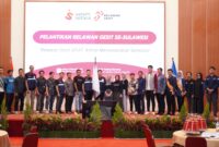 Komunitas Relawan Gesit se-Sulawesi menggelar pelantikan pengurus baru dan anggota baru dengan tema “Relawan Gesit SIFAT, Ikhtiar Menyetarakan Semesta”