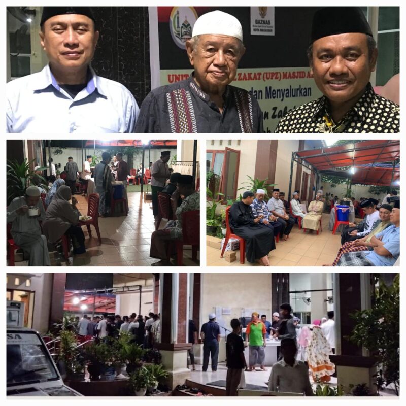 Ratusan jamaah meramaikan agenda buka puasa kedua Ramadan 1445 H di Masjid Al-Ikhlas Tabaria