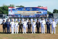 PJ Sekda Makassar, Firman Hamid Pagarra menghadiri upacara pelantikan dan penyumpahan siswa Pendidikan Pertama Tantama (Diktama) PK TNI AL