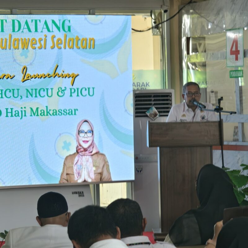 Penjabat Gubernur Sulawesi Selatan, Prof Zudan Arif Fakrulloh diwakili oleh Asisten 1 Bidang Pemerintahan Setda Sulsel, Muhammad Rasyid melaunching sejumlah layanan fasilitas di Rumah Sakit Umum Daerah