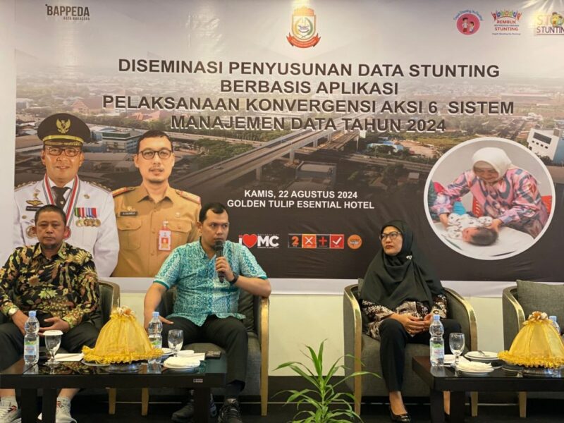 Badan Perencanaan Pendapatan Daerah (Bappeda) Kota Makassar melakukan kegiatan Diseminasi Penyusunan Data Stunting Berbasis Aplikasi