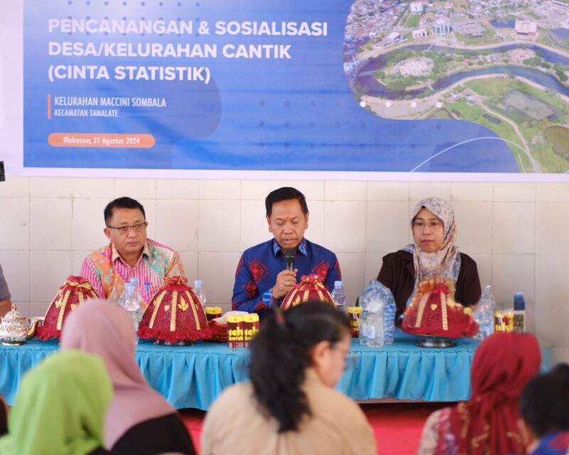 Pemerintah Kota (Pemkot) bersama Badan Pusat Statistik (BPS) Kota Makassar mencanangkan Kelurahan Maccini Sombala sebagai pilot project program Kelurahan Cinta Statistik