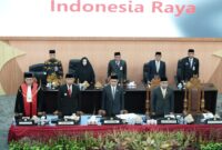 DPRD Kota Makassar menggelar acara pelantikan dan pengukuhan Ketua DPRD Kota Makassar periode 2024-2029 yang berlangsung di Gedung DPRD Kota Makassar pada Kamis (24/10/2024). 