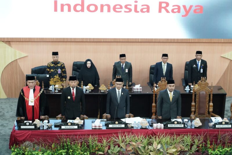 DPRD Kota Makassar menggelar acara pelantikan dan pengukuhan Ketua DPRD Kota Makassar periode 2024-2029 yang berlangsung di Gedung DPRD Kota Makassar pada Kamis (24/10/2024). 