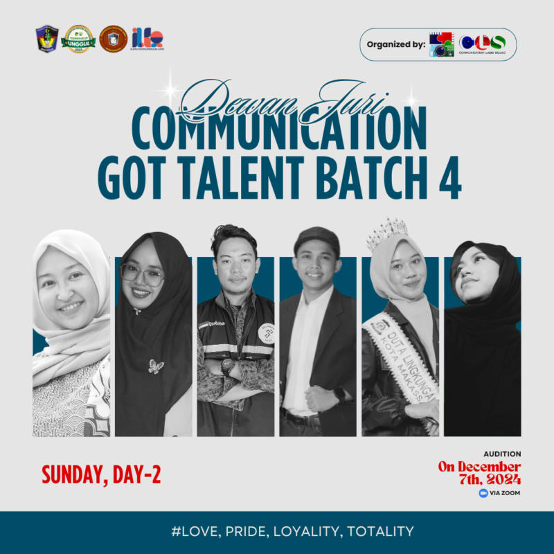 Program Studi Ilmu Komunikasi Universitas Muslim Indonesia (UMI) bersama Laboratorium Multimedia Komunikasi menggelar audisi online ajang kreativitas bakat bertajuk Communication Got Talent (CGT) Batch 4.