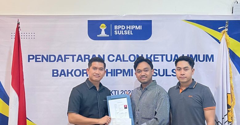 Andi Muhammad Fadel Pratama Adhyaksa, S.H. (AMF) secara resmi mengembalikan formulir pendaftaran sebagai  calon ketua Himpunan Pengusaha Muda Indonesia (HIPMI) Perguruan Tinggi Sulawesi Selatan pada Jumat (3/1/2025).