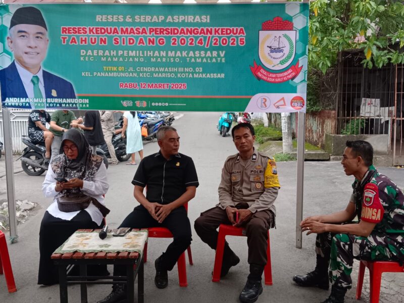 Anggota DPRD Kota Makassar, Andi Makmur Burhanuddin, menggelar kegiatan Reses & Serap Aspirasi dalam rangka Reses Kedua Masa Persidangan Kedua Tahun Sidang 2024/2025