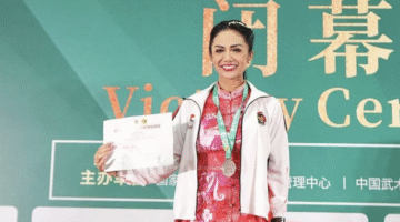 Kris Dayanti Sabet Medali Perak di Kejuaraan Dunia Kungfu 2025 di China